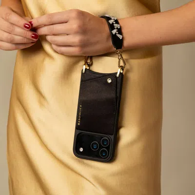 Bandolier Lizzy Satin Phone Case - Black/gold