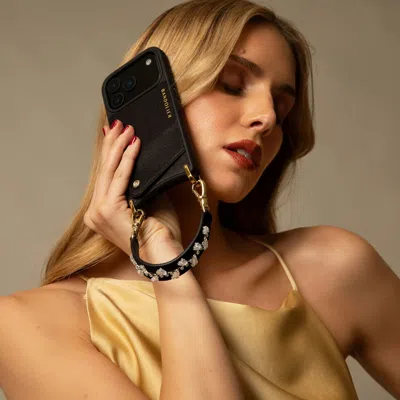Bandolier Lizzy Satin Phone Case - Black/gold