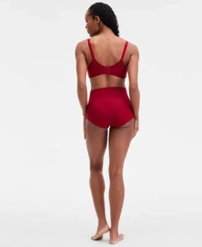 Bali Womens Breathe Wireless T Shirt Bra High Rise Brief Underwear In Brown