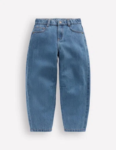 Boden Barrel Leg Jeans Mid Vintage Denim  In Blue