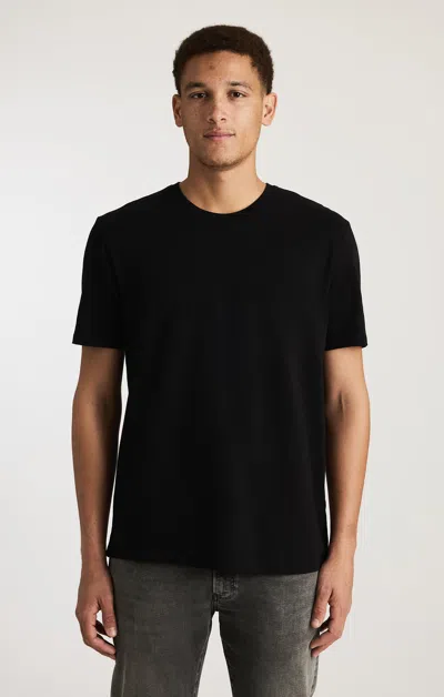 Mavi Short Sleeve Crew Neck T-shirt In Jet Black