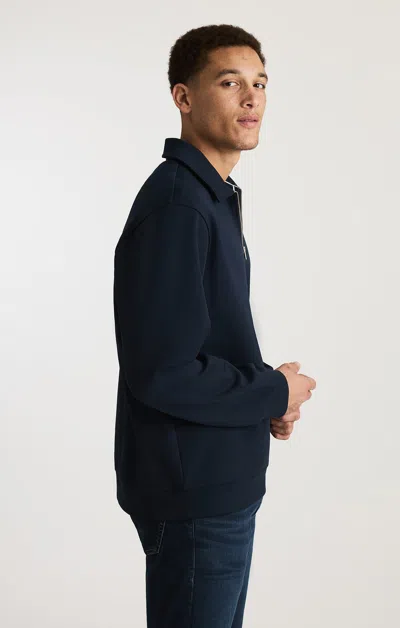 Mavi Half Zip Sweatshirt In Dark Sapphire In Brown