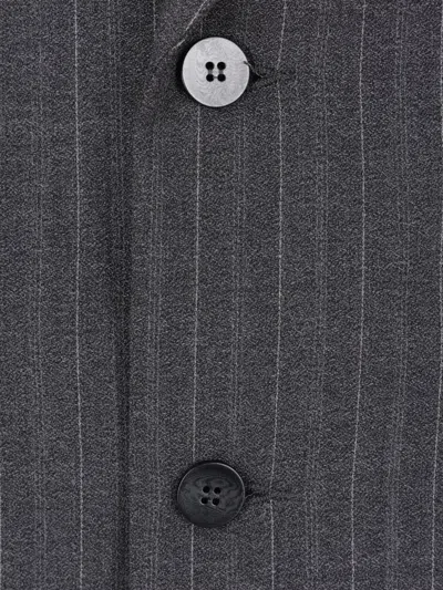 Magliano Pinstripe Single Breasted Jacket In Gray