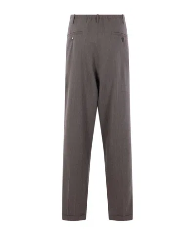 Magliano Pleated Wool-blend Pants In Gray