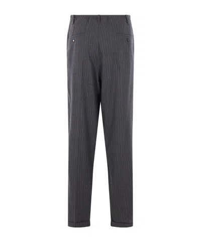 Magliano Pinstripe Pleated Pants In Black