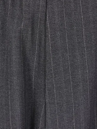 Magliano Pinstripe Pleated Pants In Black