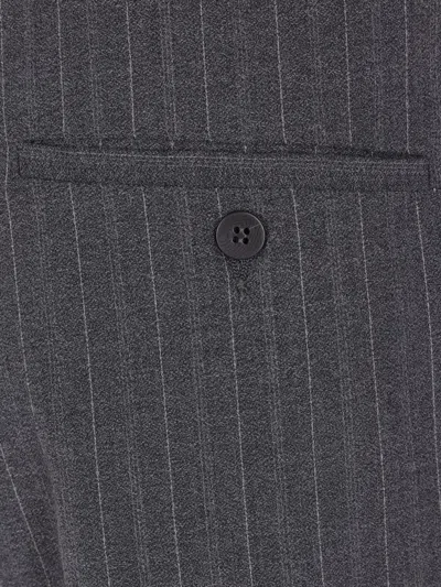 Magliano Pinstripe Pleated Pants In Black