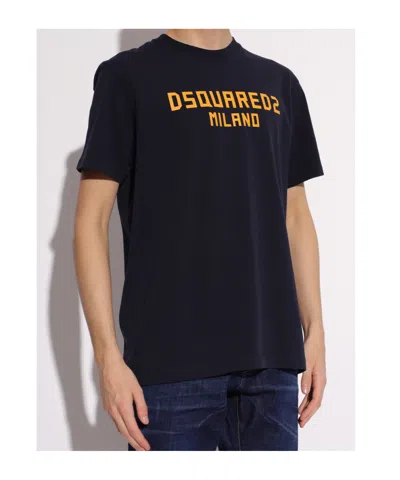 Dsquared2 Dsquared Men T-shirt With Logo In Black