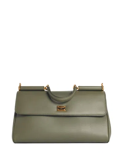 Dolce & Gabbana My Sicily Soft Leather Handbag In Green
