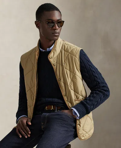 Polo Ralph Lauren The Hurston Water Repellent Quilted Utility Vest In Brown