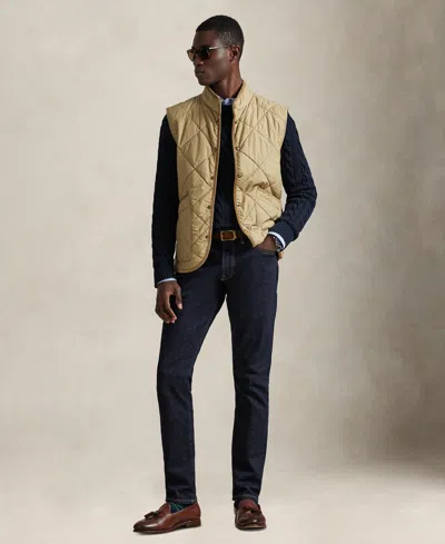 Polo Ralph Lauren The Hurston Water Repellent Quilted Utility Vest In Brown