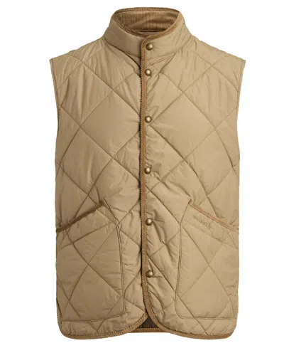 Polo Ralph Lauren The Hurston Water Repellent Quilted Utility Vest In Brown