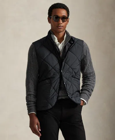 Polo Ralph Lauren The Hurston Quilted Utility Vest In Gray