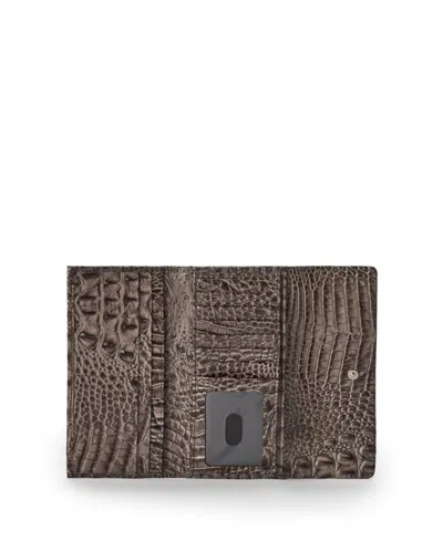 Brahmin Cordelia Croc Embossed Leather Wallet In Brown