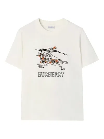 Burberry Equestrian Knight Design Cotton T-shirt In Animal Print
