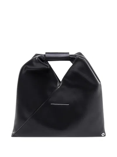 Mm6 Maison Margiela Japonese Logo Handle Mini Tote Bag In Black