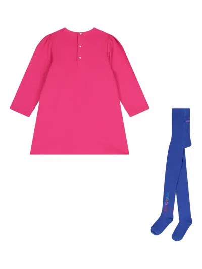 Agatha Ruiz De La Prada Bow-detail Dress Set (set Of Two) In Pink