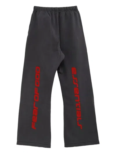 Essentials Drawstring Flared Track Pants In Gray