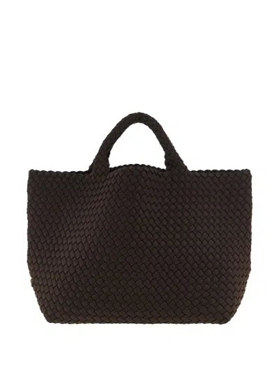 Naghedi Medium St. Barths Hand-woven Logo Tote Bag In Black