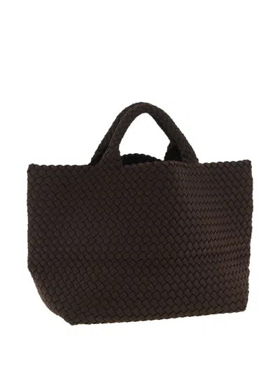 Naghedi Medium St. Barths Hand-woven Logo Tote Bag In Black