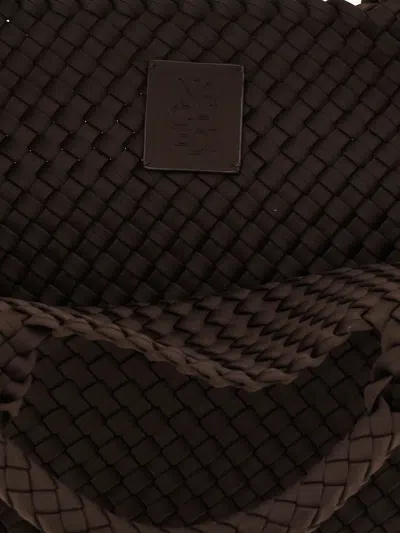 Naghedi Medium St. Barths Hand-woven Logo Tote Bag In Black