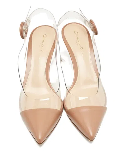 Pre-owned Gianvito Rossi Alice Pointed-toe Pumps In Neutral