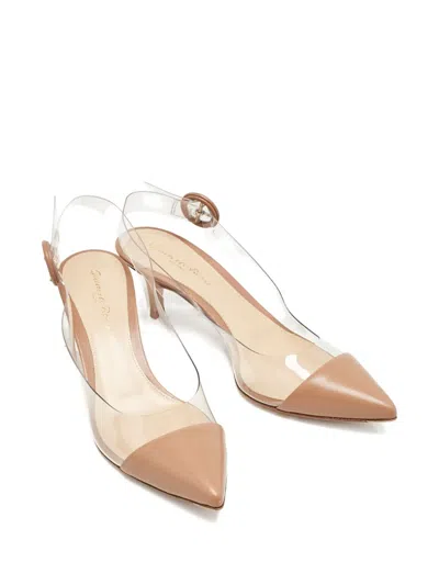 Pre-owned Gianvito Rossi Alice Pointed-toe Pumps In Neutral
