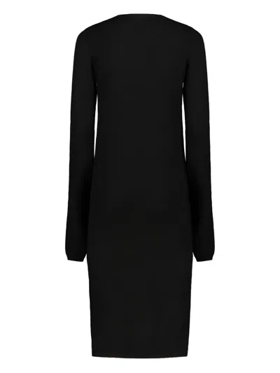 Frenckenberger Long-sleeve Cashmere Mini Dress In Black