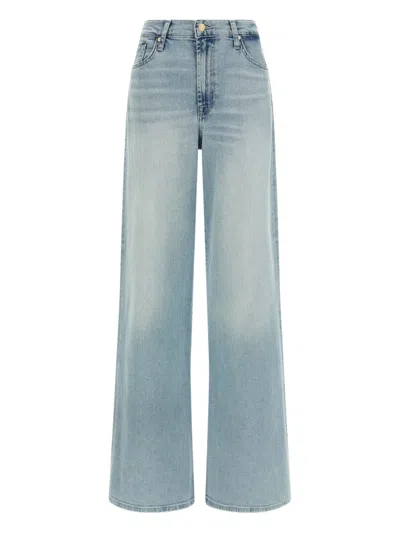 7 For All Mankind Lotta Wide-leg Jeans In Blue