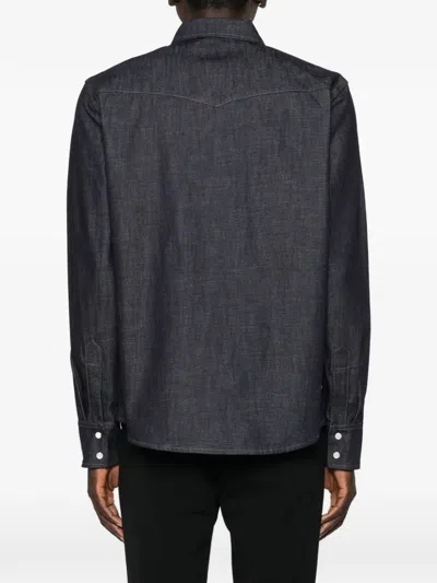Apc Western Long-sleeved Shirt In Black
