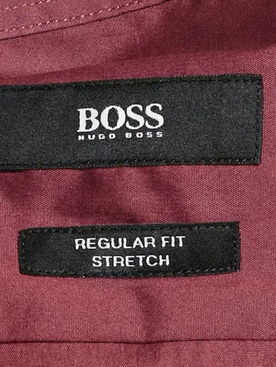Pre-owned Hugo Boss Burgundy Shirt In Red