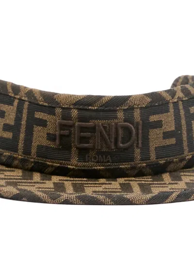 Fendi Ff-motif Visor Hat In Multi