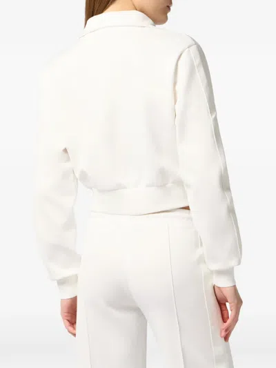 Philipp Plein Zipped Sweatshirt In White