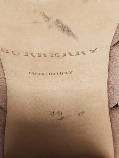 Pre-owned Burberry Blaine Criss-cross Sandals In Neutral