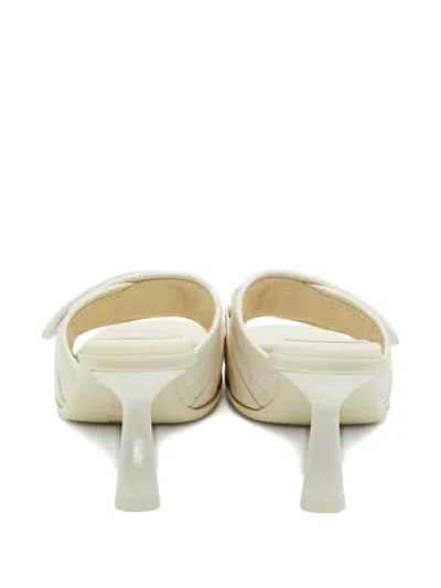 Pre-owned Dior Quilted Leather Heeled Slides In Neutral