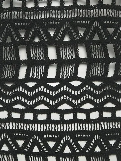 Pre-owned Rumer Ines Halterneck Midi Beach Dress In Black