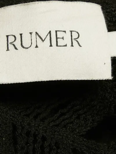 Pre-owned Rumer Ines Halterneck Midi Beach Dress In Black