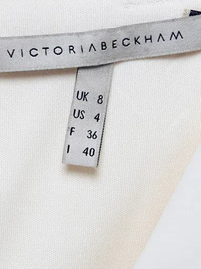 Pre-owned Victoria Beckham Short-sleeve Midi Dress In White