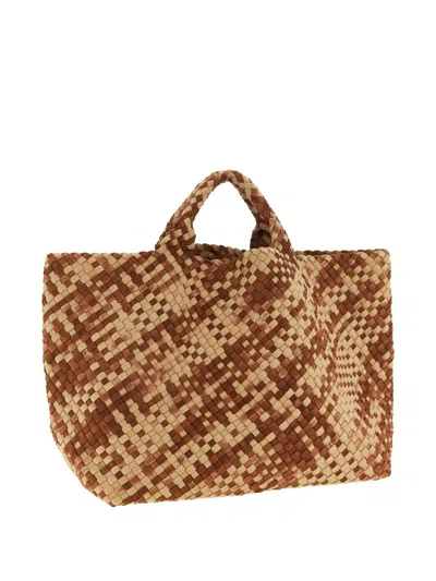 Naghedi Large St. Barths Handwoven Two-tone Tote Bag In Neutral