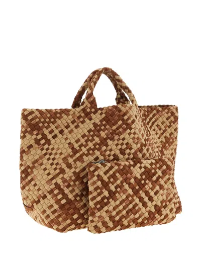 Naghedi Large St. Barths Handwoven Two-tone Tote Bag In Neutral