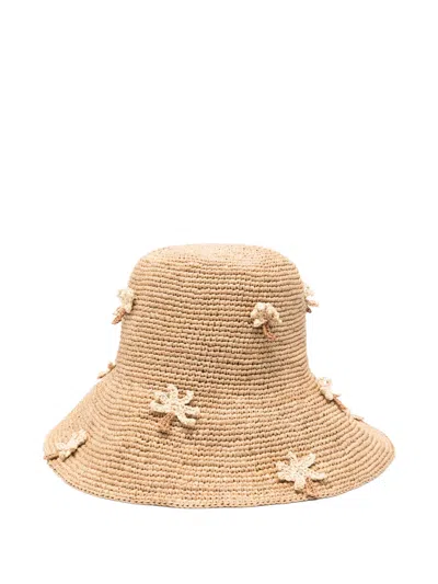 Alanui Shadow Of The Palm Raffia Hat In Brown