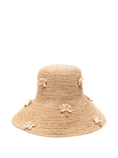 Alanui Shadow Of The Palm Raffia Hat In Brown