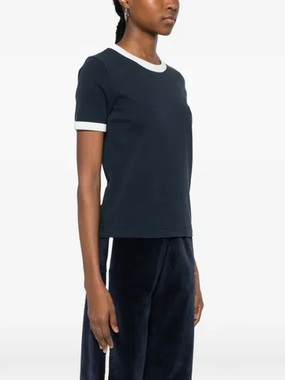 Apc Contrasting-trims T-shirt In Black