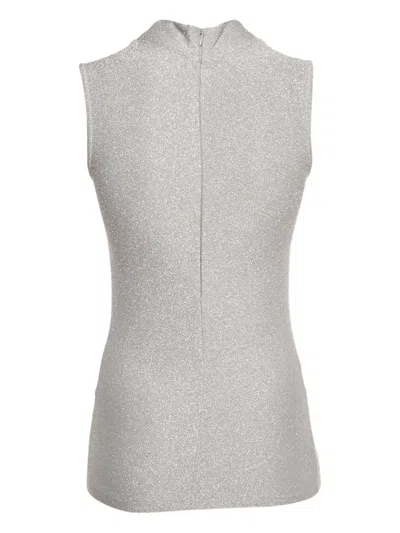 Pre-owned Reiss Knit High-neck Top In Silver
