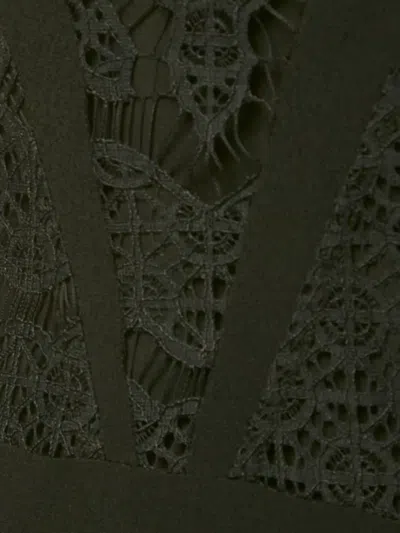 Pre-owned Sandro Lace-inserts Dress In Black