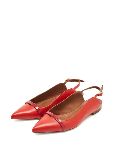 Pre-owned Malone Souliers Marion Luwolt Slingback Pumps In Red