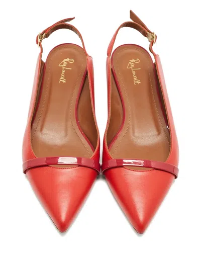 Pre-owned Malone Souliers Marion Luwolt Slingback Pumps In Red