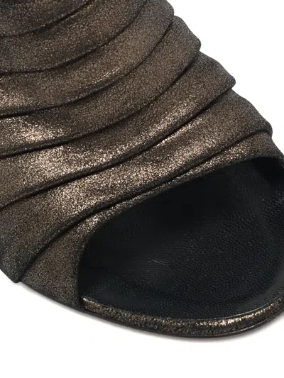 Pre-owned Giuseppe Zanotti Metallic Sculpted Mule In Brown