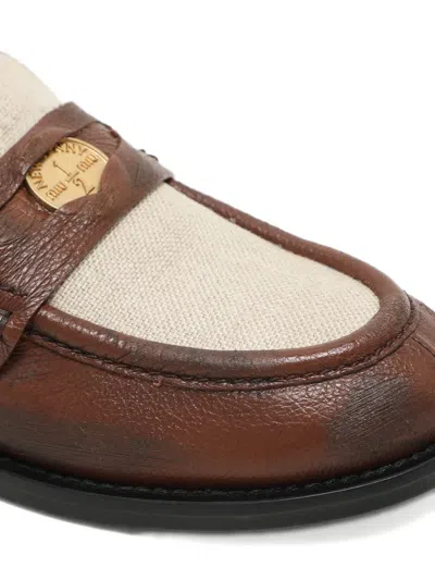 Pre-owned Miu Miu Penny-strap Loafers In Brown