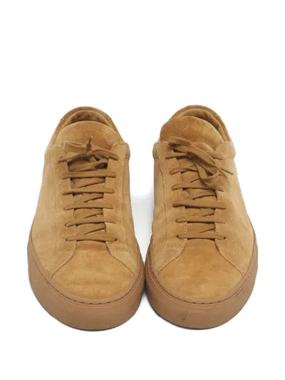 Pre-owned Common Projects Achilles Suede Sneakers In Brown